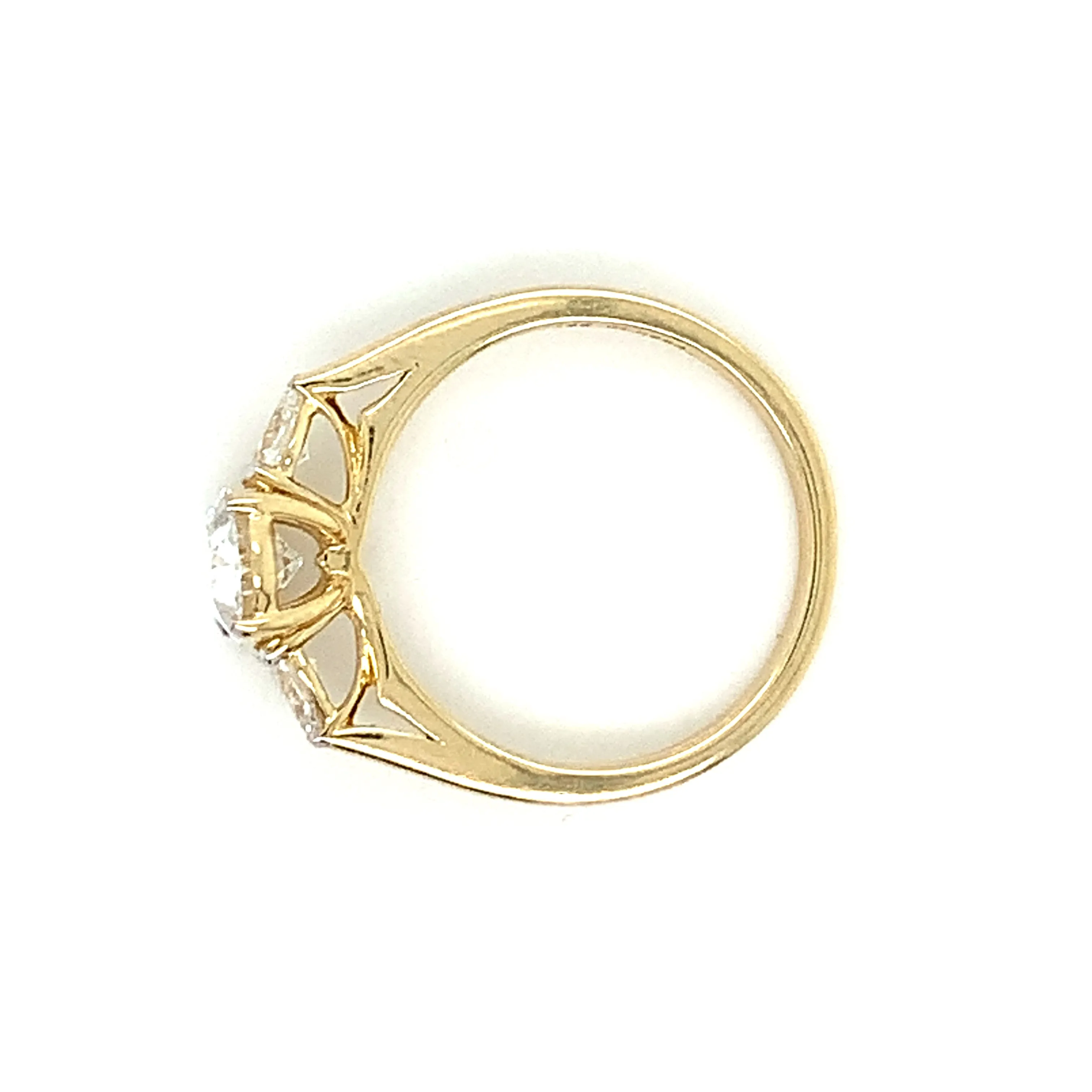 Tilly - 14ct Yellow Gold 1.26ct Laboratory Grown Oval Three Stone Engagement Ring