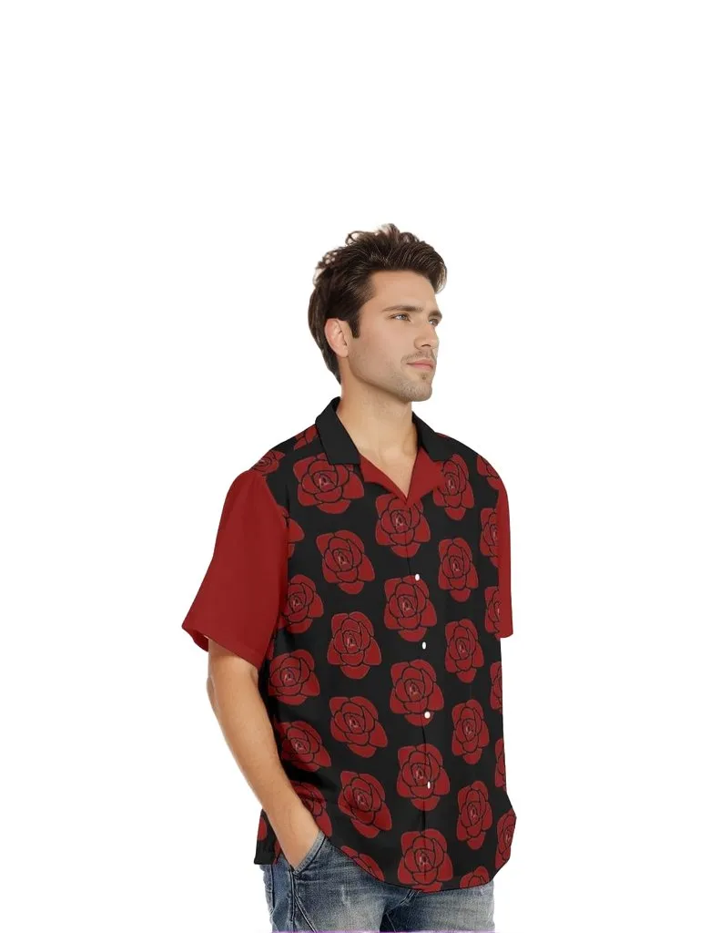 TSWG Rose Gentleman Men's Hawaiian Shirt With Button Closure