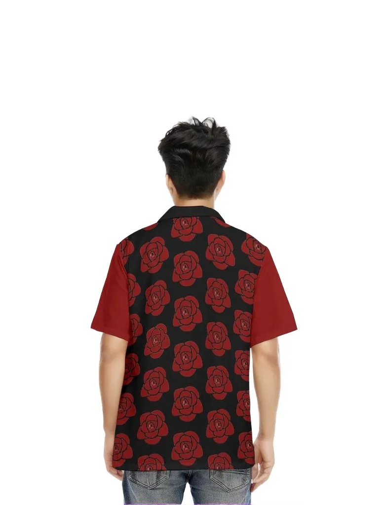 TSWG Rose Gentleman Men's Hawaiian Shirt With Button Closure
