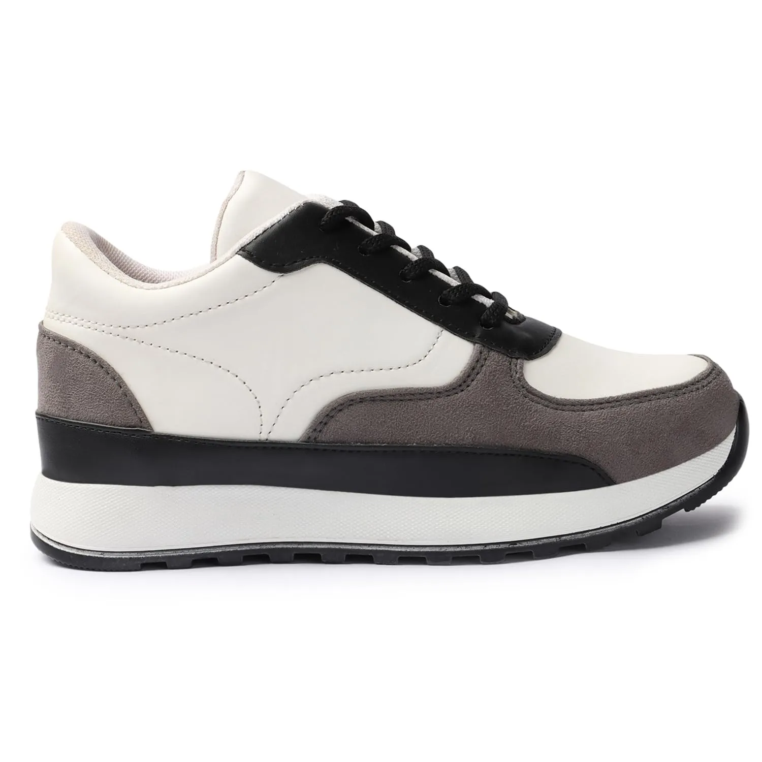 Vendoz Women Casual Shoes White Black Sneakers - 39 EU