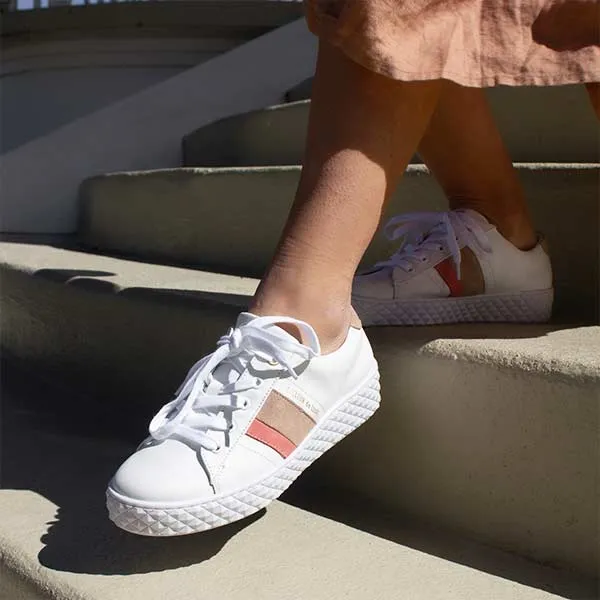 Volata Pink/Mocha | Leather sneakers