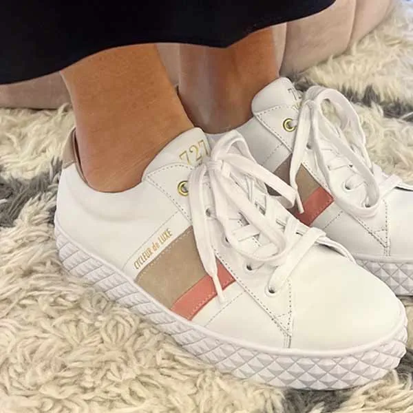 Volata Pink/Mocha | Leather sneakers