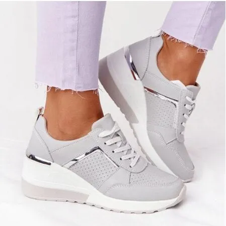 Wenkouban Women Sneakers 2023 Leopard Print Lace-Up Women's Vulcanize Shoes Platform Sports Ladies Sneakers Breathable Plus Women Shoes
