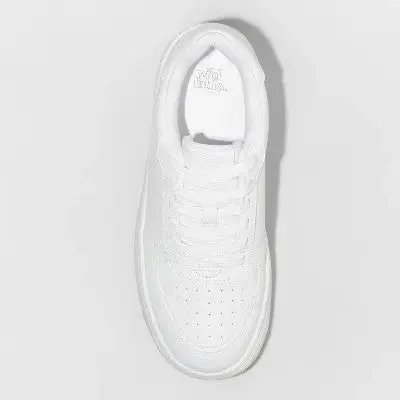 Wild Fable Women's Low-Top Casual Lace-Up Faux Leather Sneakers