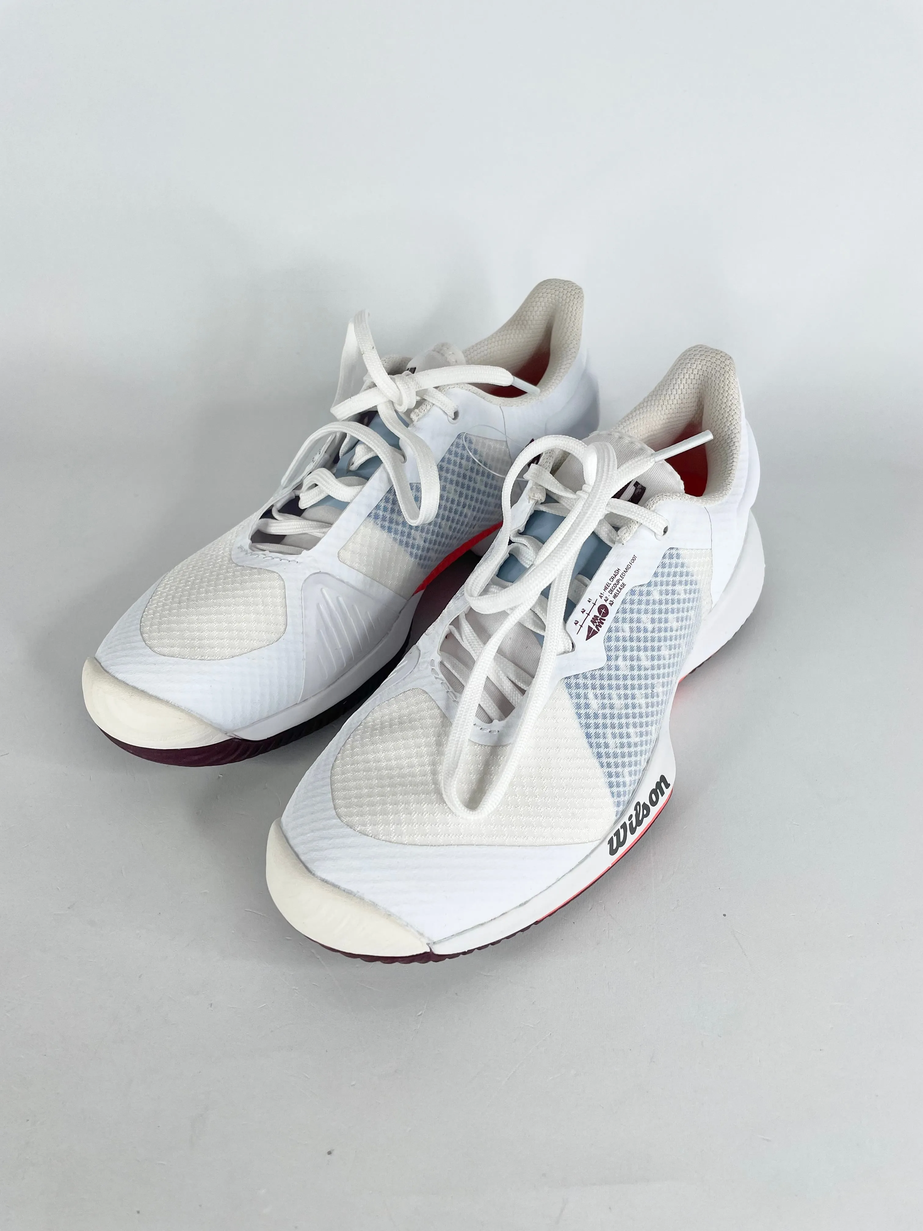 Wilson Chambray White & Fig KAOS Swift Tennis Shoes - 6