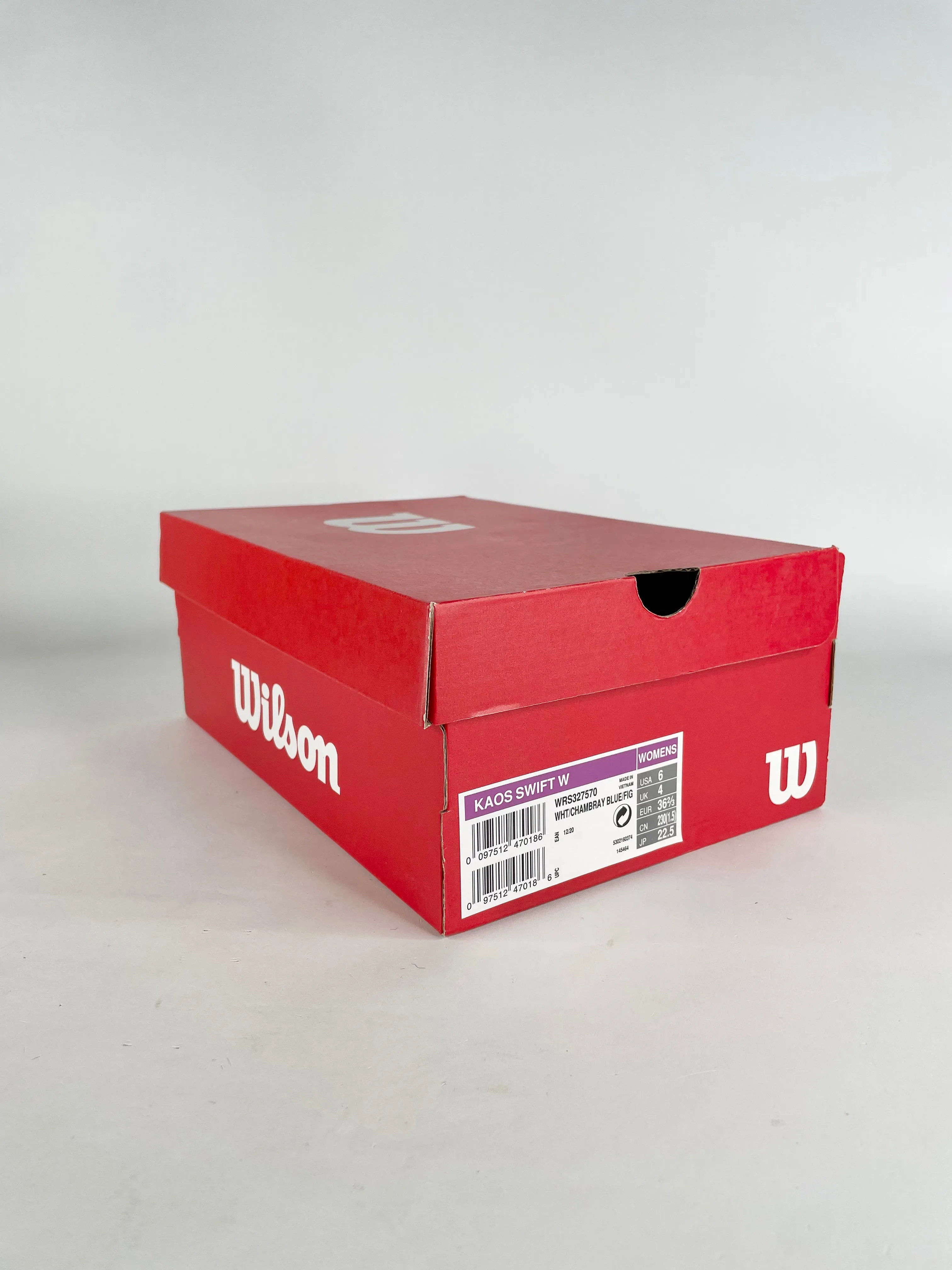 Wilson Chambray White & Fig KAOS Swift Tennis Shoes - 6