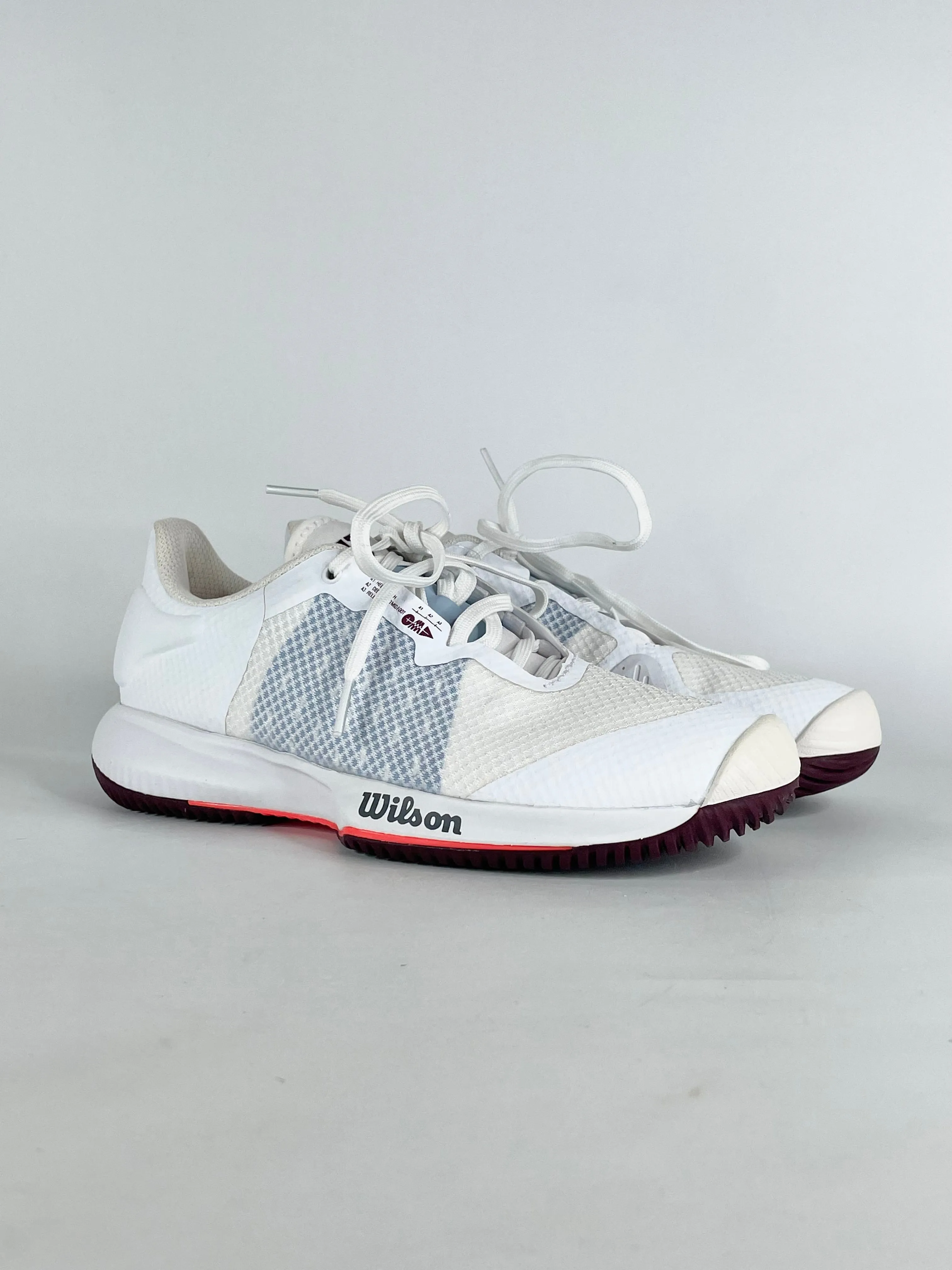 Wilson Chambray White & Fig KAOS Swift Tennis Shoes - 6