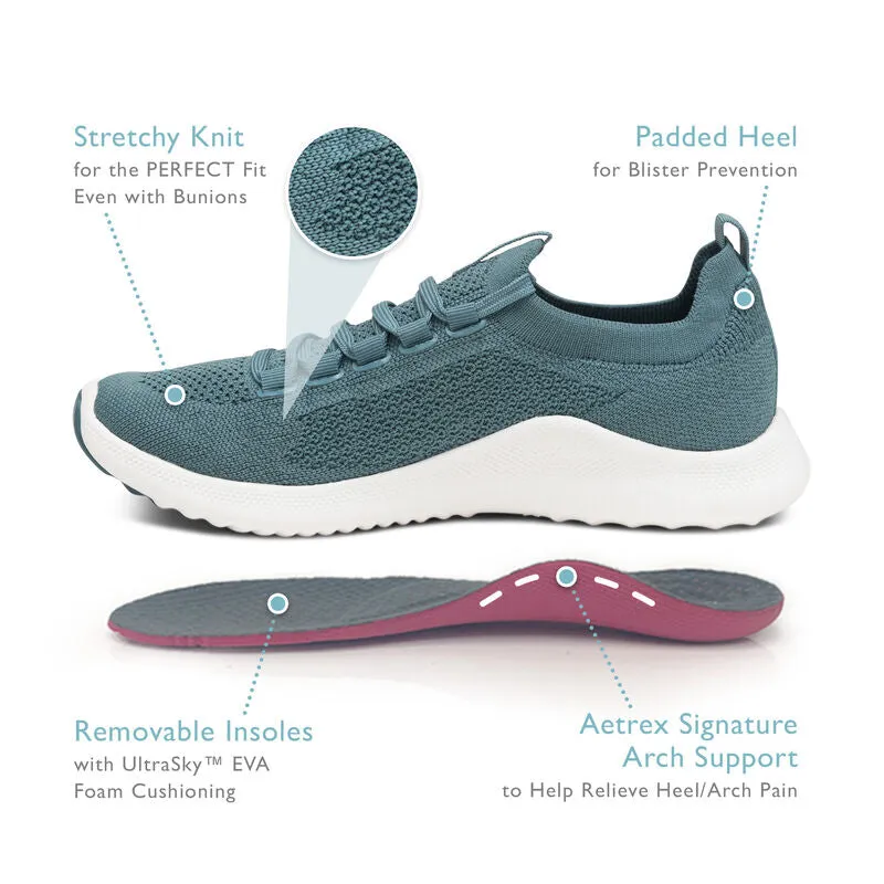 WOMEN'S AETREX CARLY SNEAKERS | NAVY