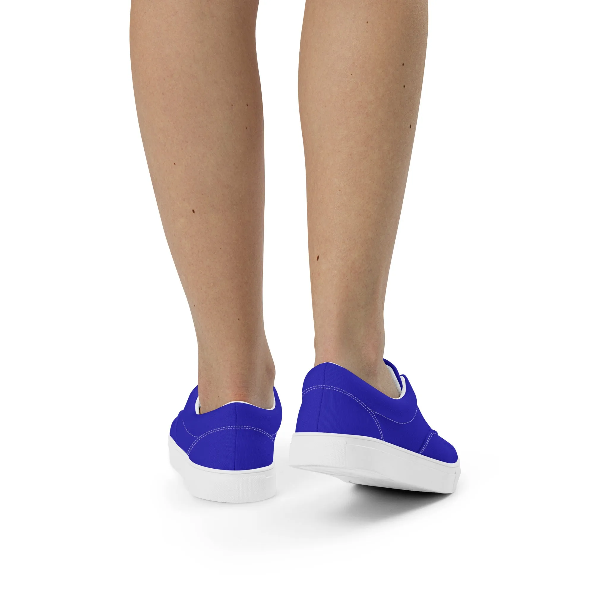 Women’s Royal Blue lace-up canvas shoes