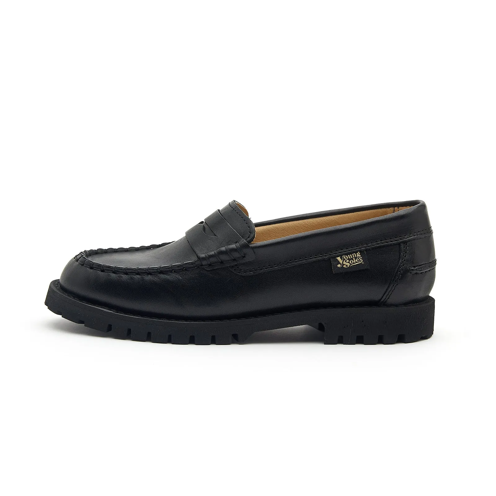 Young Soles Nicki Black Loafer Leather Shoes