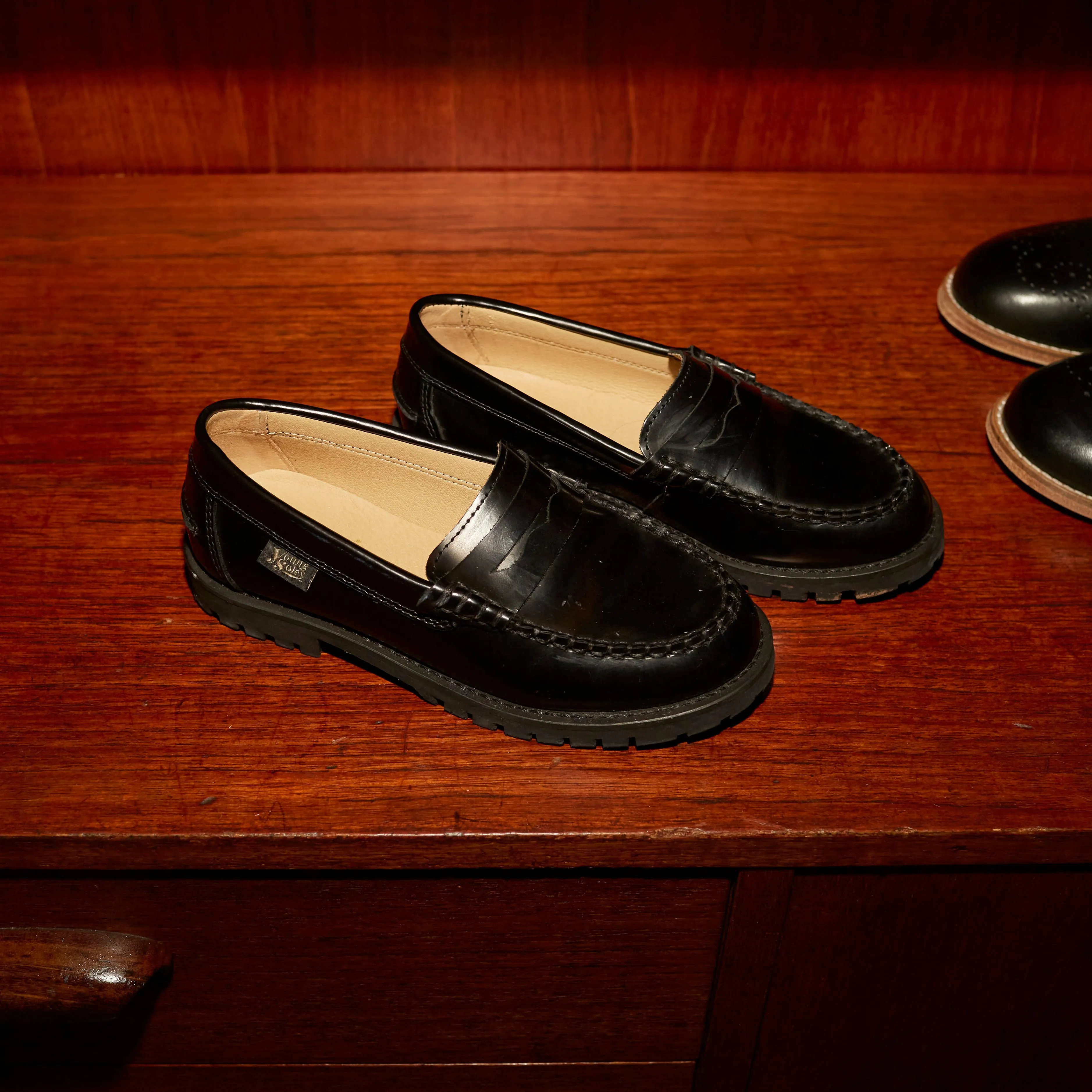 Young Soles Nicki Black Loafer Leather Shoes