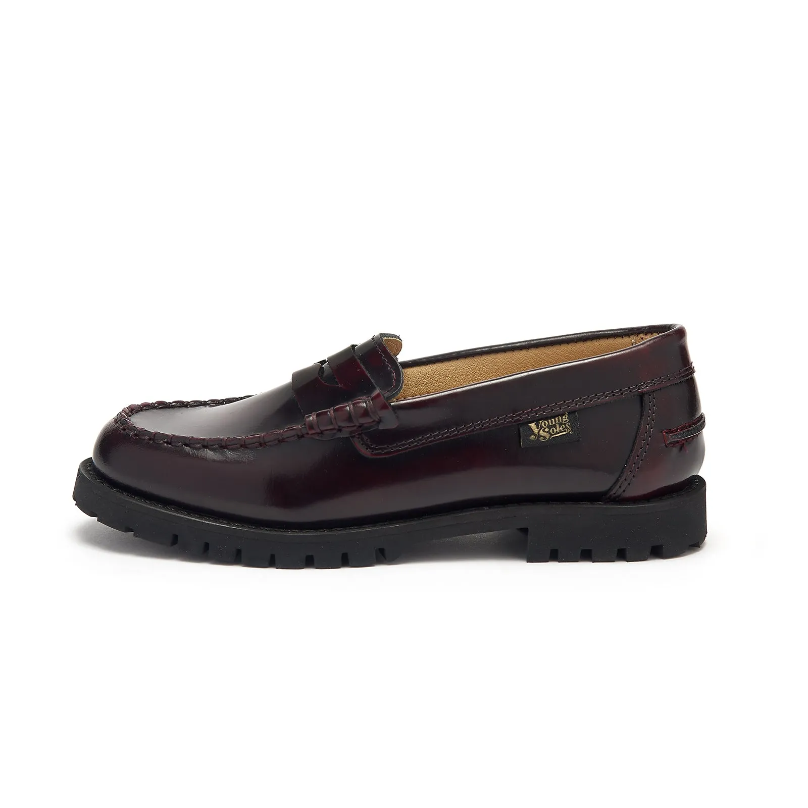 Young Soles Nicki Oxblood High Shine Loafer Leather Shoes