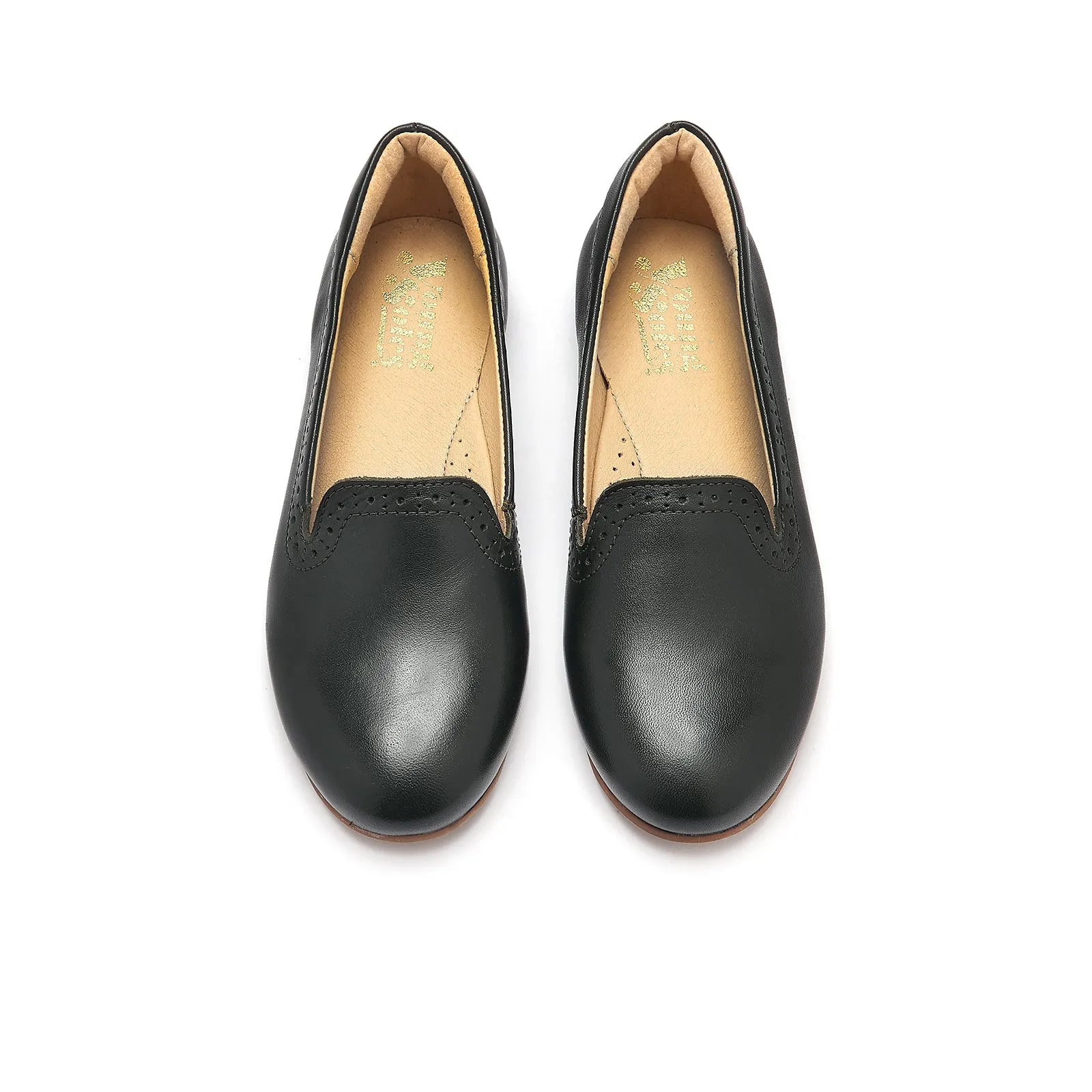 Young Soles Sindy Green Leather Slipper Shoes